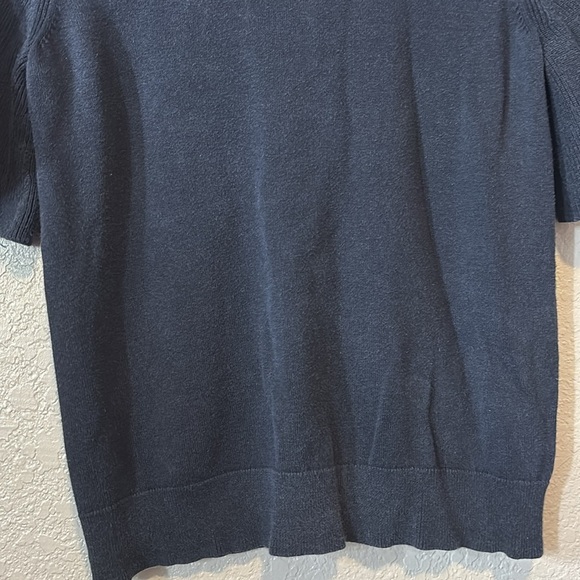 Banana Republic Navy Flutter Sleeve Top - Picture 4 of 9